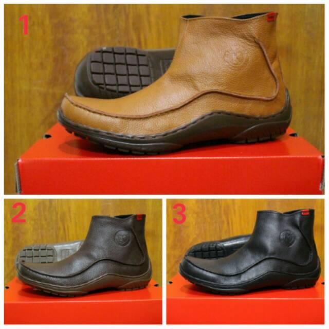Sepatu pantofel pria sepatu Kickers formal police kulit