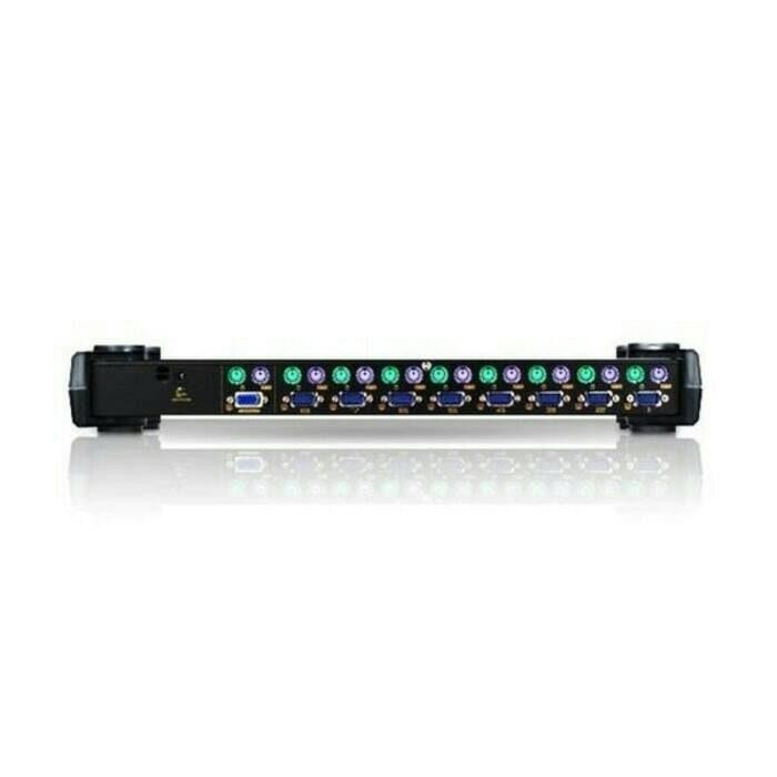 Aten 1 Console (PS/2),8 Server (PS/2);Supp AT & Serial ; OSD / Black