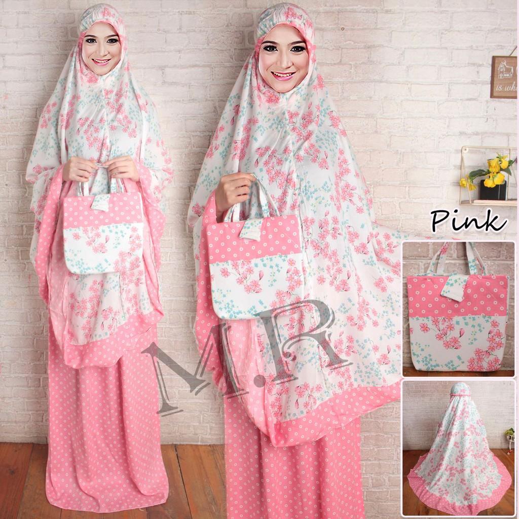 mukena katun rayon / mukena bali meida variasi 5 pilihan warna peach