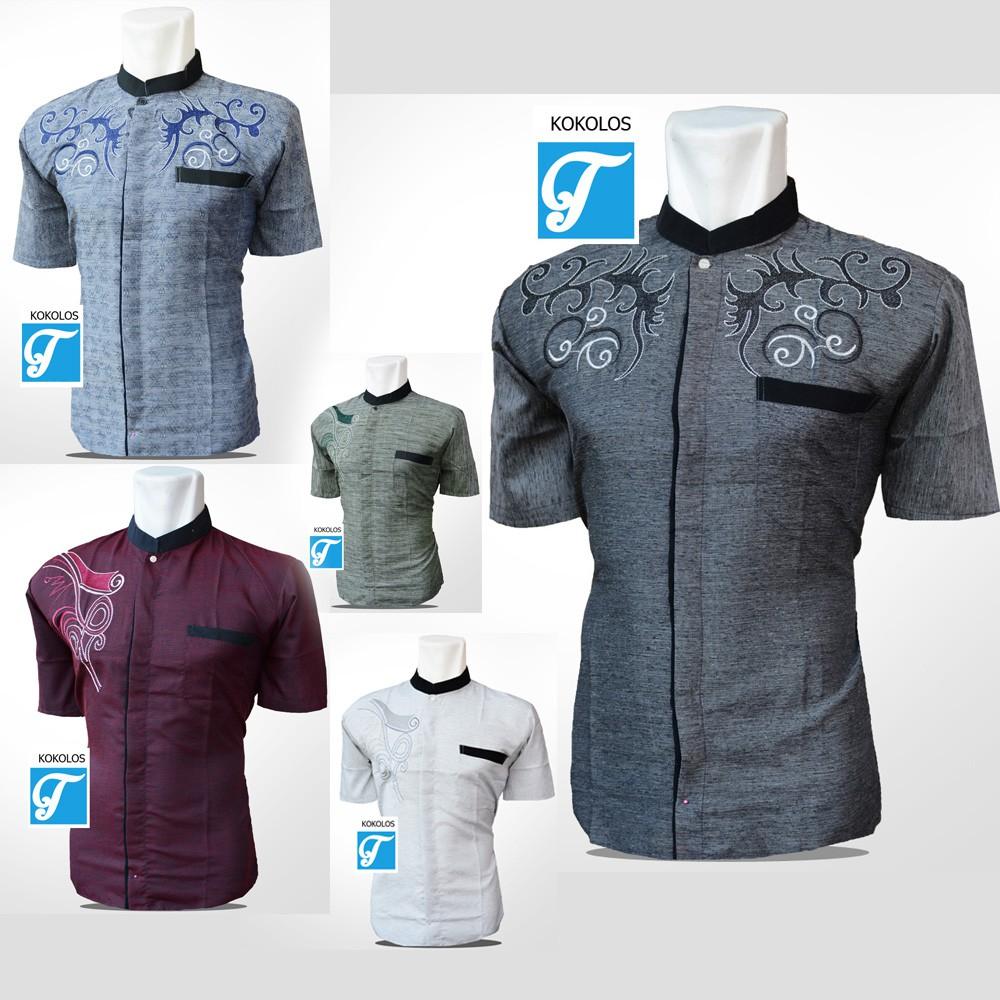 BAJU KOKO BAJU PRIA BUSANA MUSLIM MODEL KOLOS WARNA RANDOM BACA DESKRIPSI PRODUK