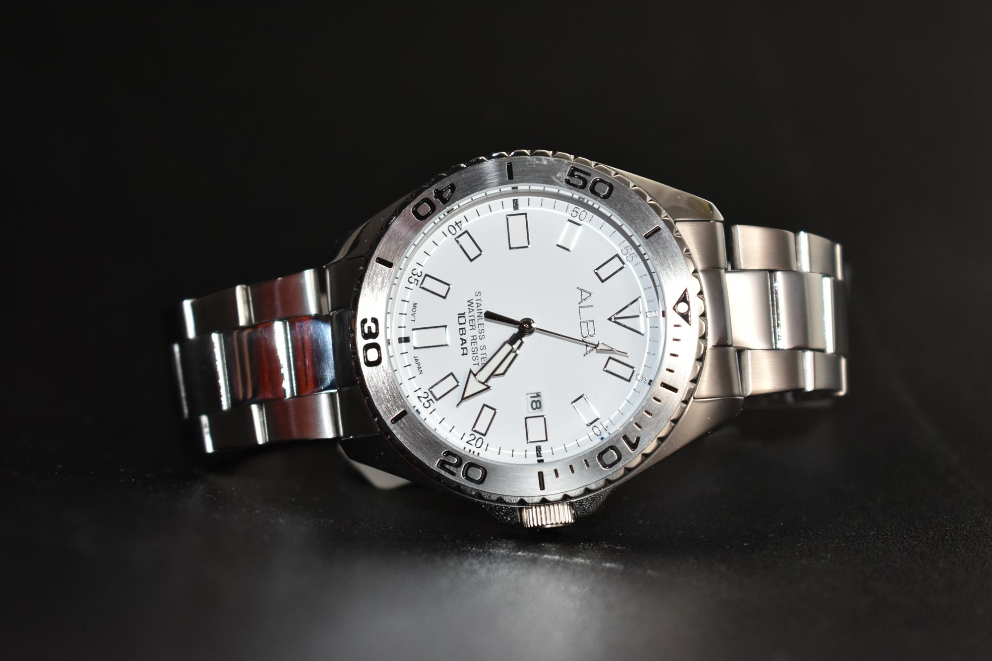 Fitur Alba Jam Tangan Pria Alba Analog Tali Logam Rantai Stainless ALBA Jam Tangan Pria Alba Analog Tali Logam Rantai Stainless Steel AH90 Series 3