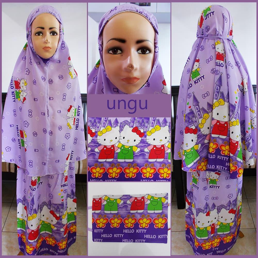Mukena Bali Anak 2-3 th Motif HELLO KITTY CANTIK