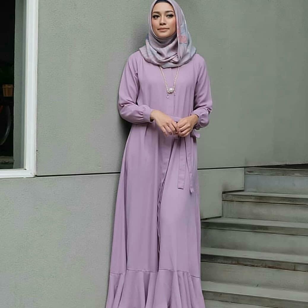 Baju Original Aura Dress Woolpeach Wanita Panjang Syari Murah Pakaian Cewek Fashionable Fashion Muslim Maxy Modern Terbaru Muslimah