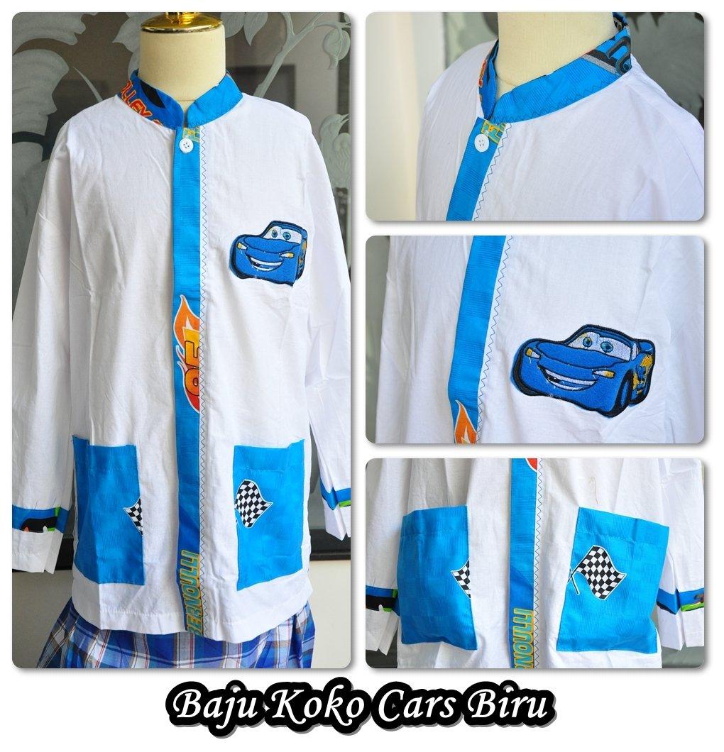 TERLARIS!!! KOKO CARS BIRU SIZE L mukena mewah / mukena dewasa / mukena tatuis / mukena anak / mukena bali / mukena katun jepang