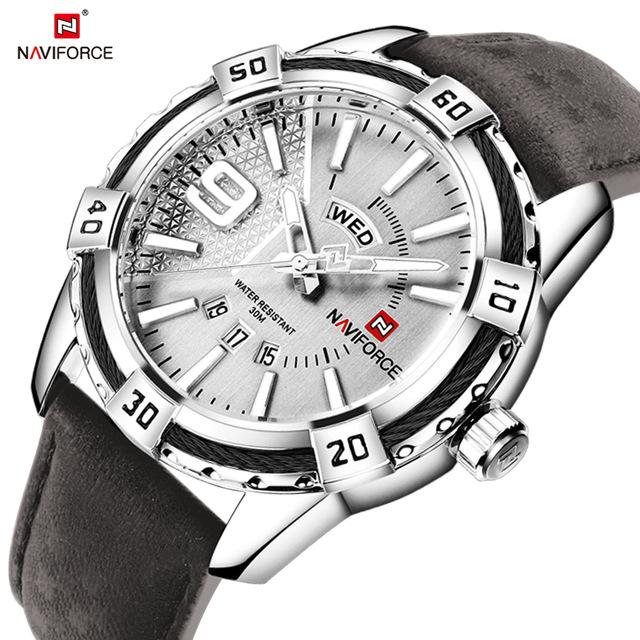 JAM TANGAN NAVIFORCE ORIGINAL 9795M-LEATHER STRAP-FOR MAN