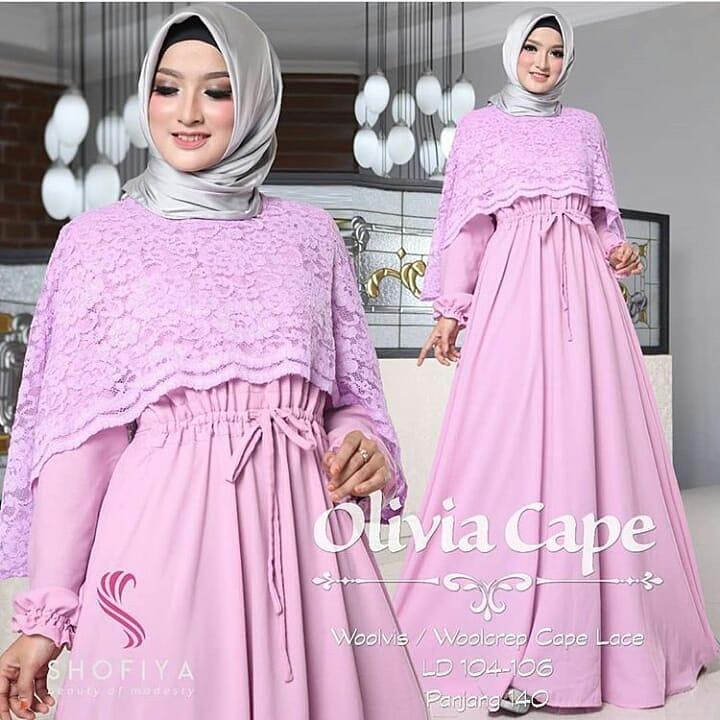Baju Original BC OLIVIA Maxi Dress Muslim Modern Panjang Hijab Fashion Wanita Gamis Termurah 2018