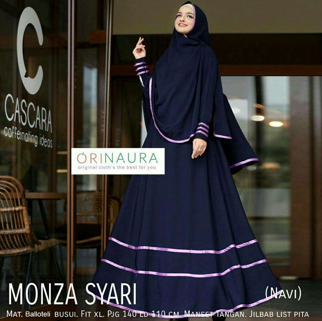 Jakarta Couple - Syari'i Monza /Syari Maxi Cantik /Baju Gamis Muslim/ Gamis Mutiara / Gamis Murah / Atasan Muslim Wanita / Pakaian Baju Muslim