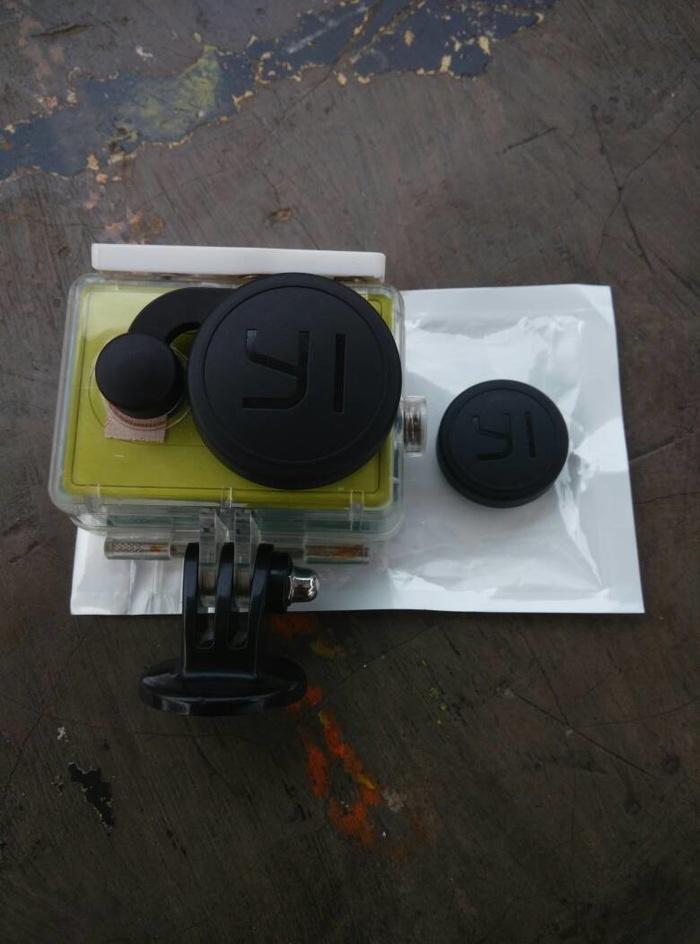 Plastic Lens Cap Cover tutup Pelindung Waterproof Case Lensa Xiaomi Yi