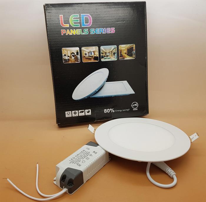 ORIGINAL - Led Panel 9 watt light Model BULAT Merk SANLY ( NYALA SUPER BRIGHT )