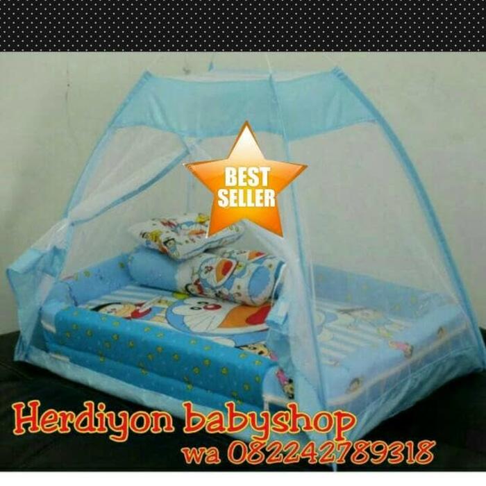kasur bayi doraemon tenda kelambu/baju bayi/ayunan/gendongan/selimut