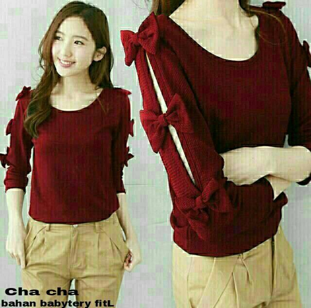 Cha Cha Blouse - Atasan Wanita Baju Hijabers Baju OOTD Atasan Sehari Hari Baju Kuliah Busana Muslim Baju Lebaran Baju Hari Raya