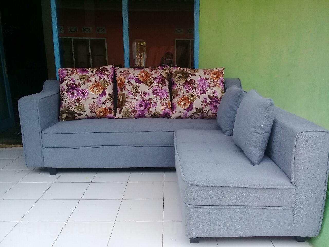 Sale Murah Tangerang Sofa L Abu Grey Kombinasi