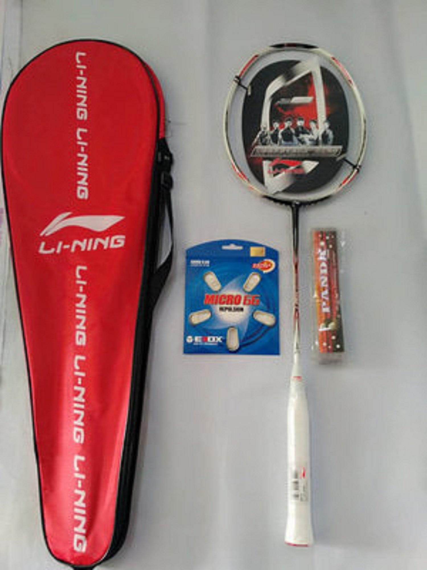 Raket badminton lining N90 lll free tas senar dan grip
