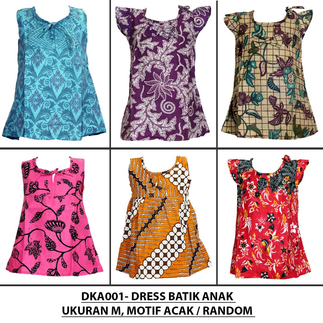 Dress Batik Anak, Baju Tidur Anak, Piyama Anak, Ukuran M, Untuk Usia 6 Bulan - 2 Tahun (DKA001) Batik Alhadi