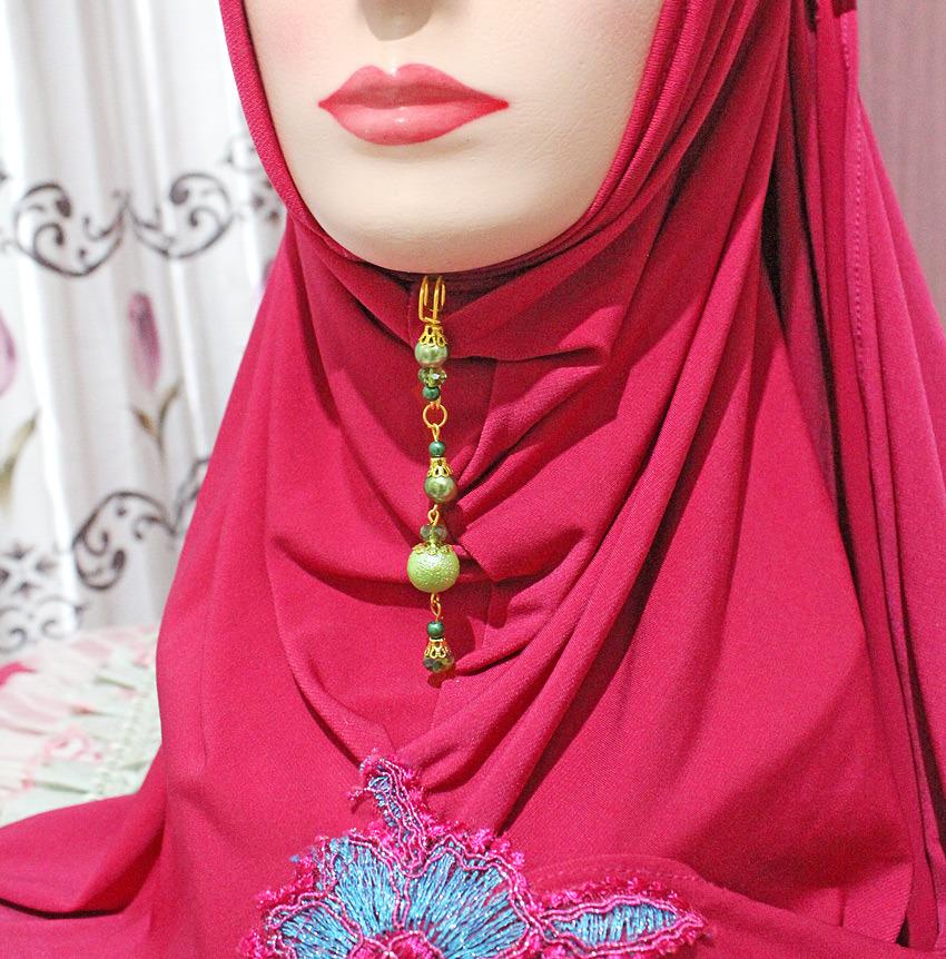 Nafiza - Bros Jurai Peniti Hijab Kristal Aira Meizahra Hijau