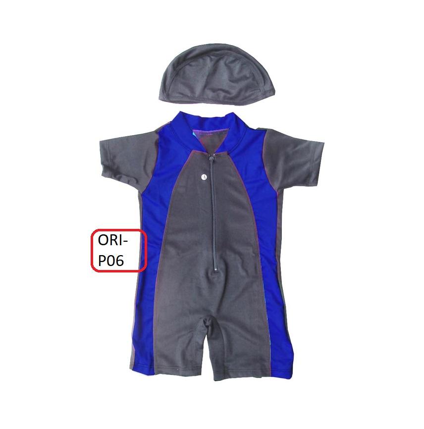 Baju Renang Bayi Murah Warna Dasar Abu List -P06