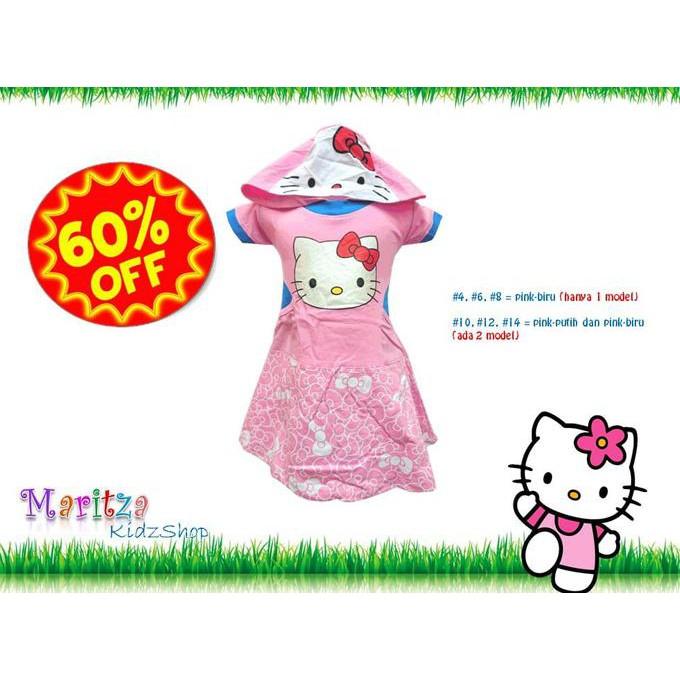 PROMO SALE BAJU / DRESS ANAK PEREMPUAN KARAKTER HELLO KITTY FZ001XO
