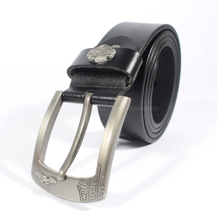 IKAT PINGGANG KULIT HARLEY DAVIDSON HD1 BLACK GESPER HIGH QUALITY - Hgbks