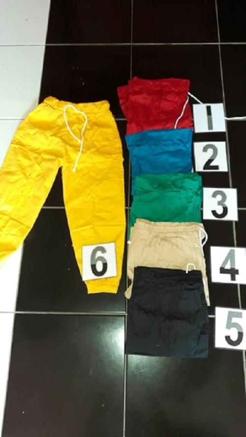 jogger pant anak polos / bahan cotton stretch bisa buat cewek cowok / nyaman/ adem / ringan / kekinian