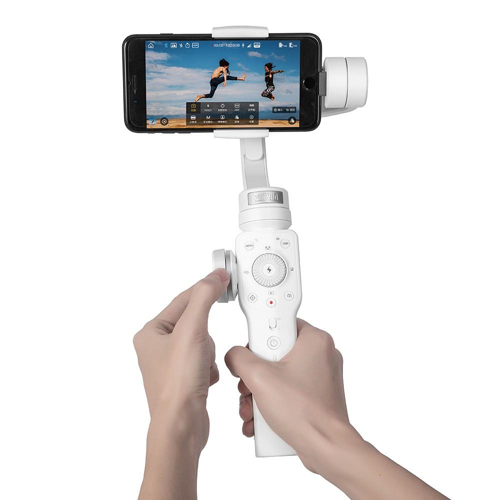 Zhiyun Halus 4 3-Axis Ponsel Cerdas Genggam Stabilizer Gimbal Vs Zhiyun Halus Model Q untuk iPhone X 8 Plus 8 7 6 S Samsung s9 S8 S7