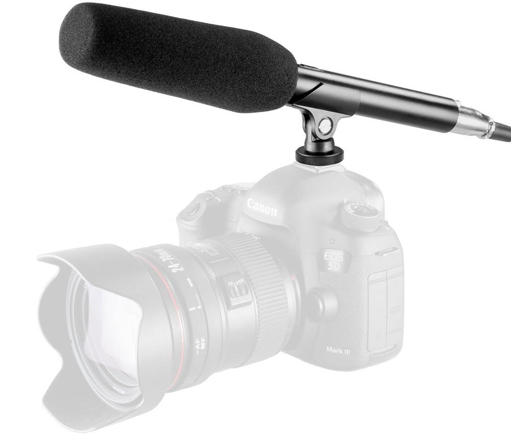 Microphone For DSLR Camera Mikrofon Kamera model Shotgun untuk Video Film Studio Vlog