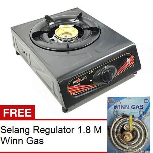 PRO Gas Kompor Gas 1 Tungku SNI + Free Paket Selang Regulator Winn Gas