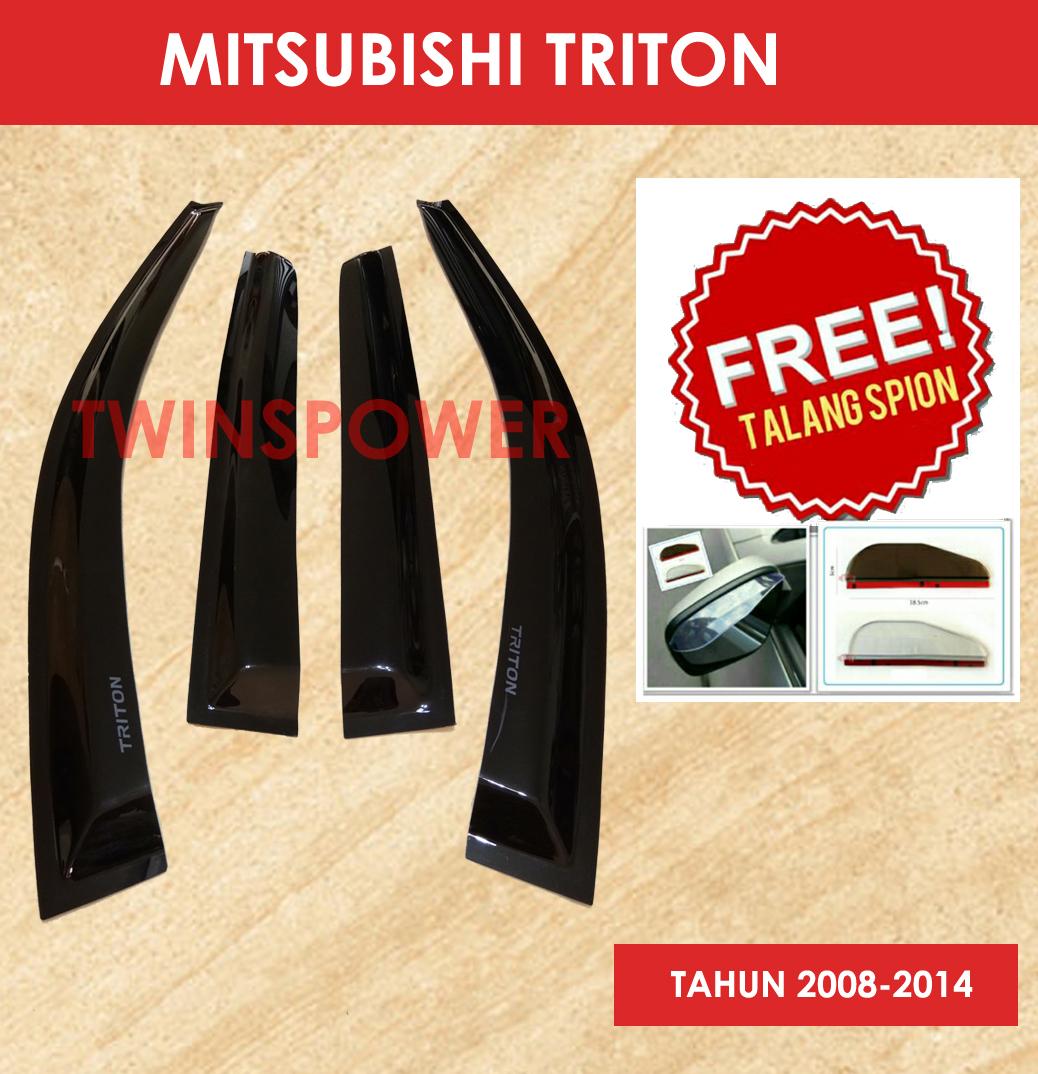Talang Air Mobil Mitsubishi Triton + FREE Talang Spion