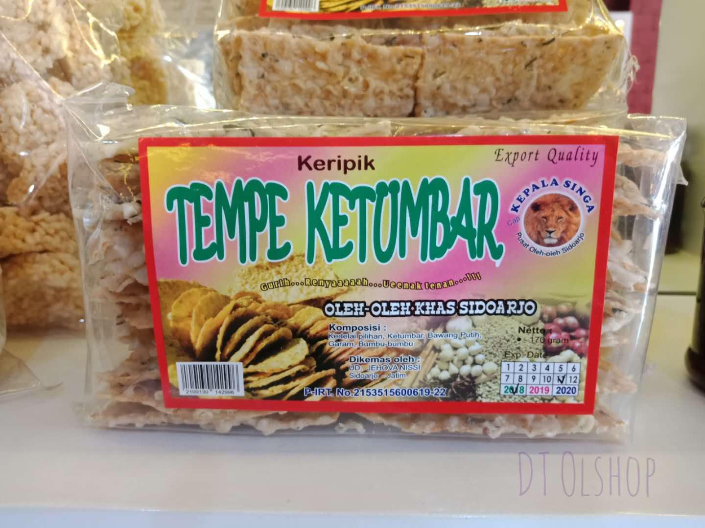 Keripik Tempe Ketumbar Oleh Oleh Khas Sidoarjo Kripik cap Kepala Singa