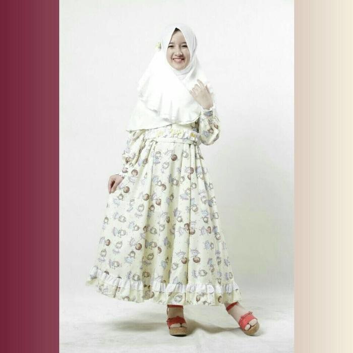 Baju Muslim Anak Perempuan Balita TK SD, Gamis Pesta Anak Aini 170906