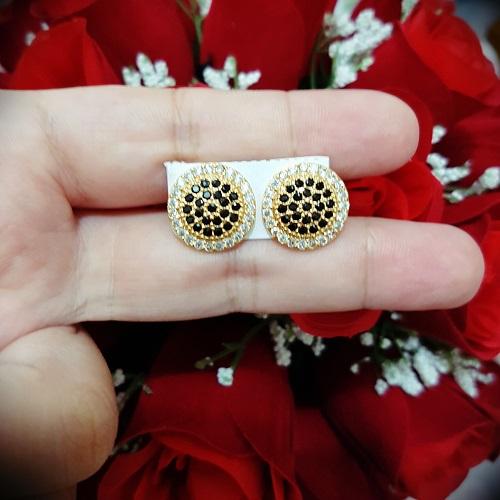 anting permata cantik xuping gold silver blackstone
