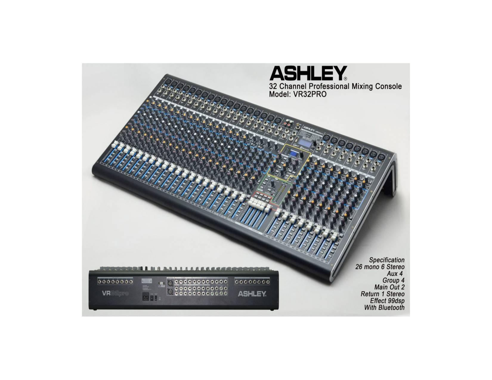MIXER ASHLEY VR32 PRO ( 32 CHANNEL ) BLUETOOTH