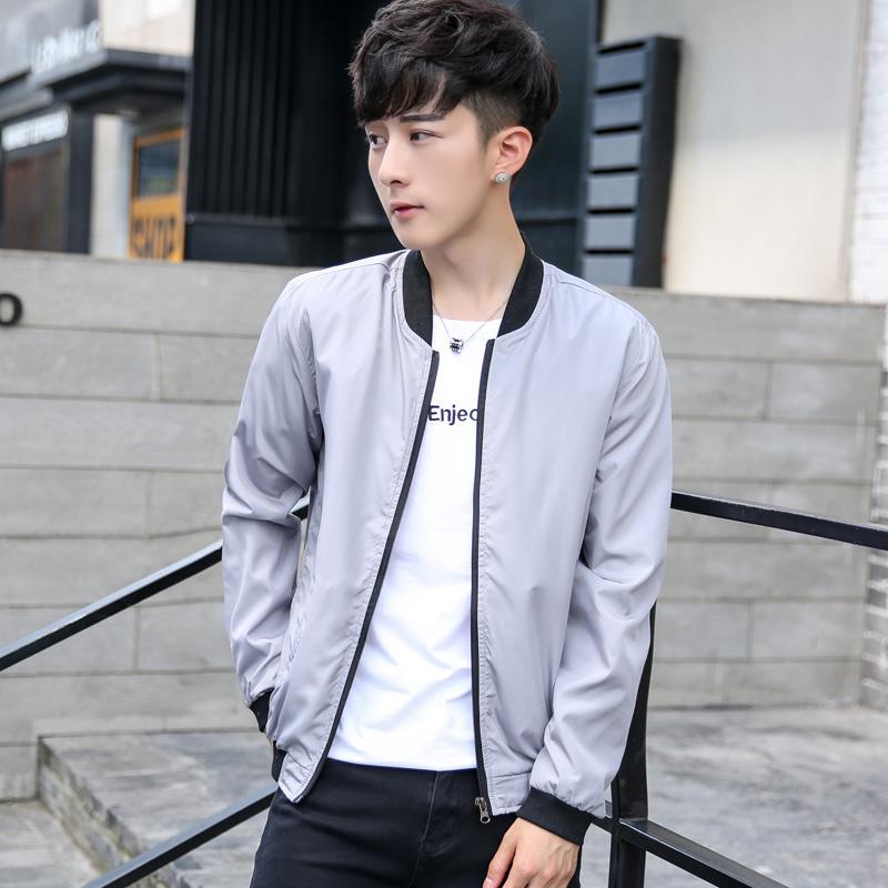 Smith Barney Tren Pria Musim Semi Pria Ramping Jaket (Hitam)