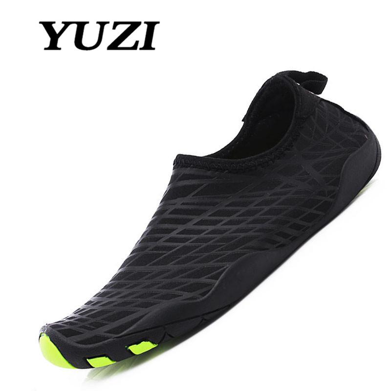Yuzi 2018 Musim Panas Pria Ringan Luar Ruangan Sneakers Wanita Menyeimbangkan Pantai Udara Sepatu Yoga Renang Lembut Nyaman Seaside Adult Aqua 46