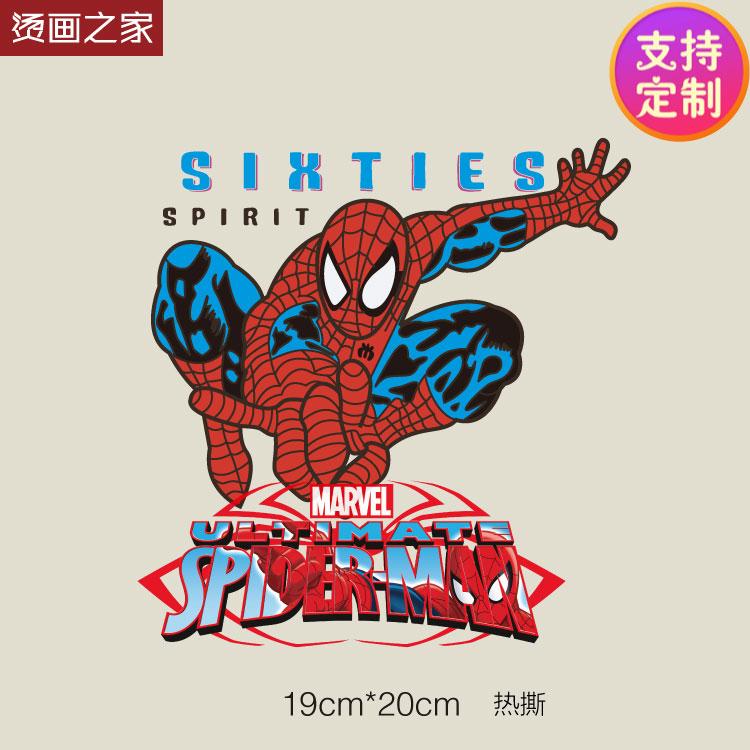 DIY Stiker Sablon Bf05 Kartun Spider-Man Mantel Musim Dingin Aksesoris Setrika