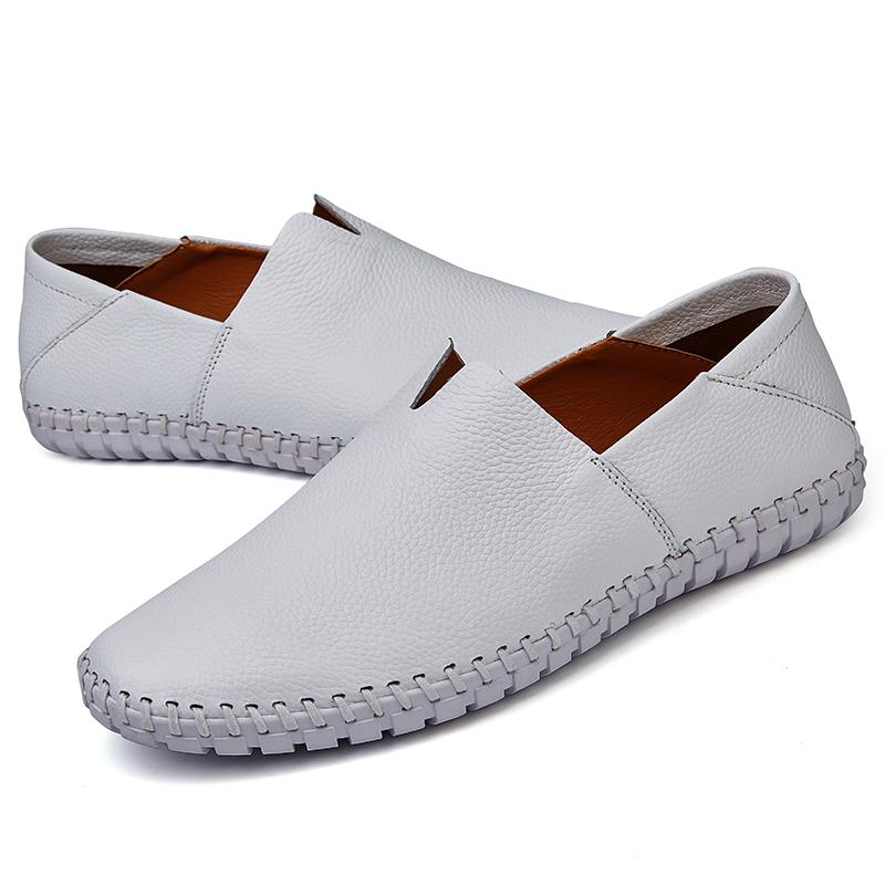 Kualitas Tinggi Sepatu Kulit Asli Pria Sepatu Kulit Sapi Kasual Selip-On Loafer Sepatu Mengemudi Nyaman Sepatu Kaos Sepatu kets Pria Kulit Asli Sepatu Sapi Kulit Sepatu Santai Selip-On Loafer Nyaman Mengemudi Sepatu Modis Sneakers