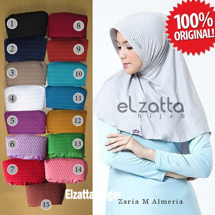 ELZATTA Hijab Kerudung Jilbab Instan Bergo Zaria M Almeria Asli