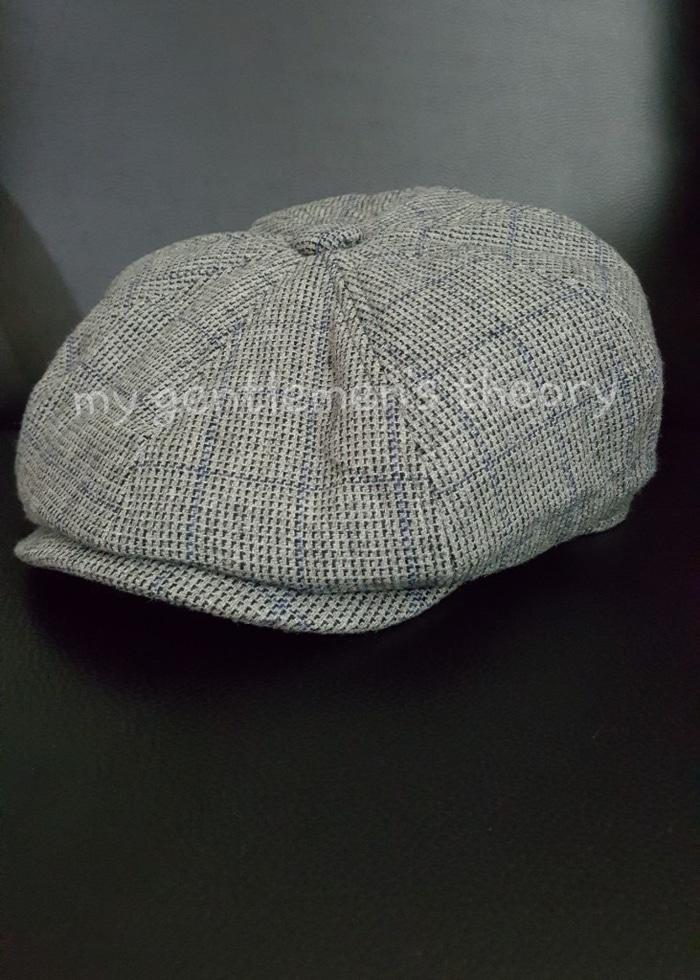 Topi Newsboy Cap Wool Plaid Gray (seri gtv020) Terlaris di Lazada