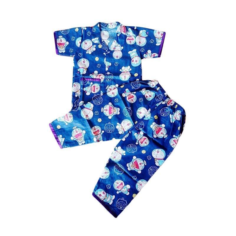 Baju Motif Kartun Doraemon Atau Piyama Lucu Buat Sikecil Untuk umur 5 - 12 Bulan