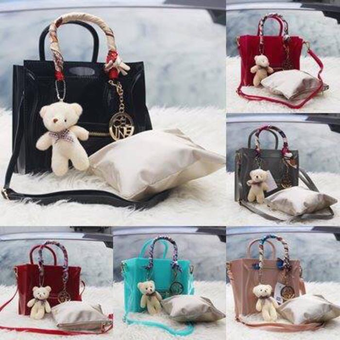 Tas Jelly Celine Free Pouch Boneka Scarf Gantungan Jelly Bag - pdoYr8