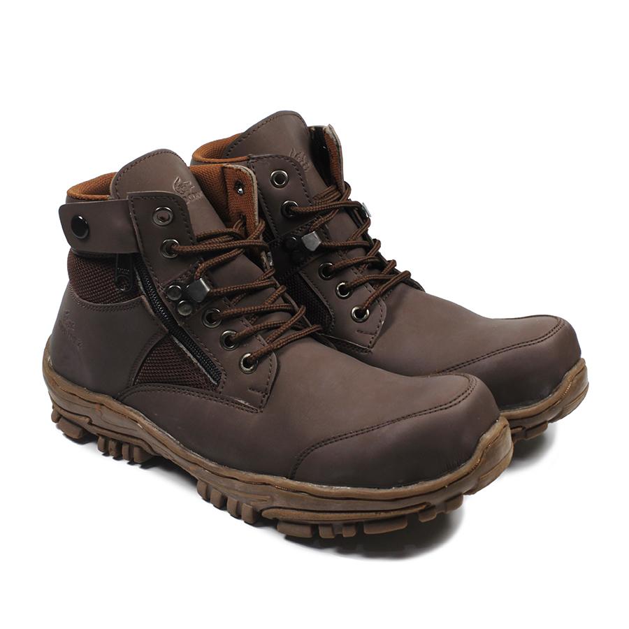 Topsok Shoes Jointer sepatu boots safety sleting delta gunung hikking tracking sepatu pria-Coklat