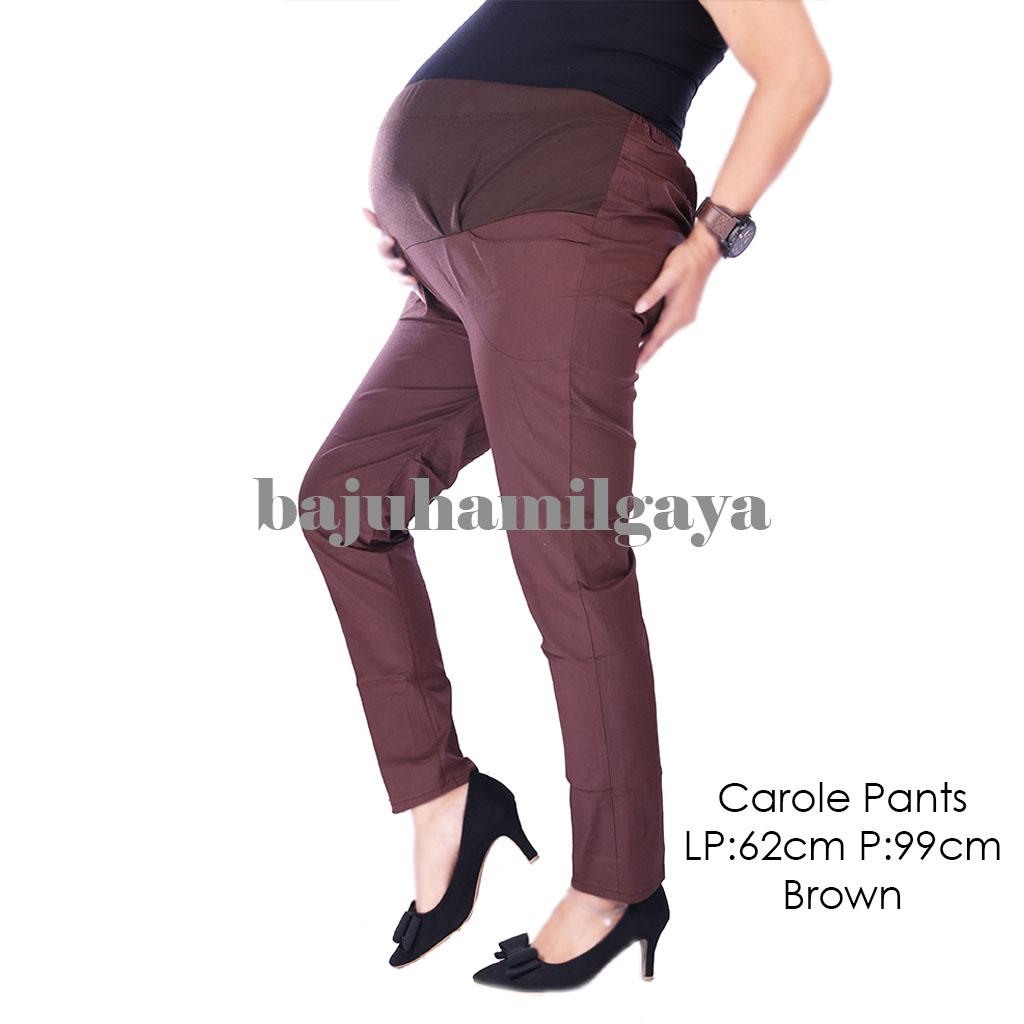 Baju Hamil Gaya - Celana Hamil Kerja - CAROLE PANTS BROWN - Celana Hamil / Baju Hamil Murah / Celana Kerja Hamil / Celana Panjang Hamil / Celana Ibu Hamil / Baju Wanita Harga Murah / Jual Celana Hamil / Fashion Wanita / Baju Cewek / Celana Wanita / Laris
