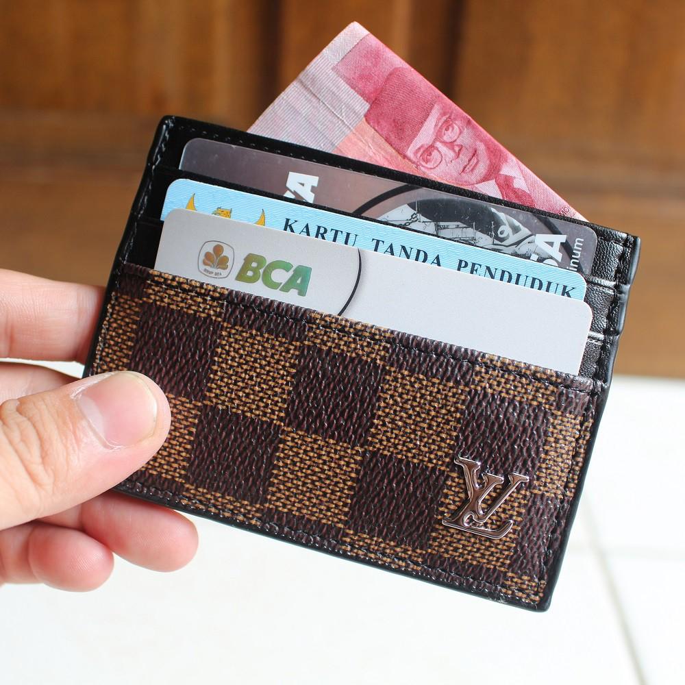 DOMPET KARTU CARD HOLDER ASLI KULIT IMPORT LOUIS VUITTON LV CC06 BROWN