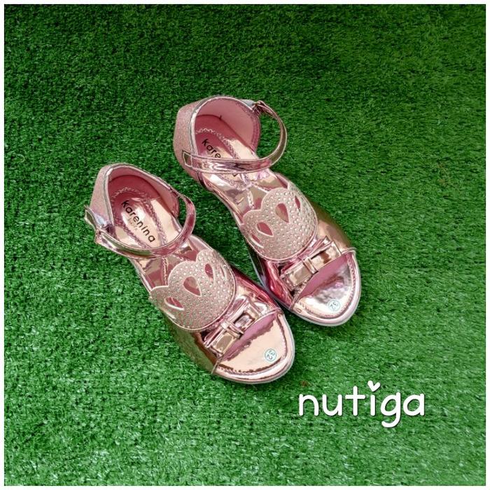 Christy Sepatu Sandal Wedges Pesta Anak Blink-Blink Mewah Murah