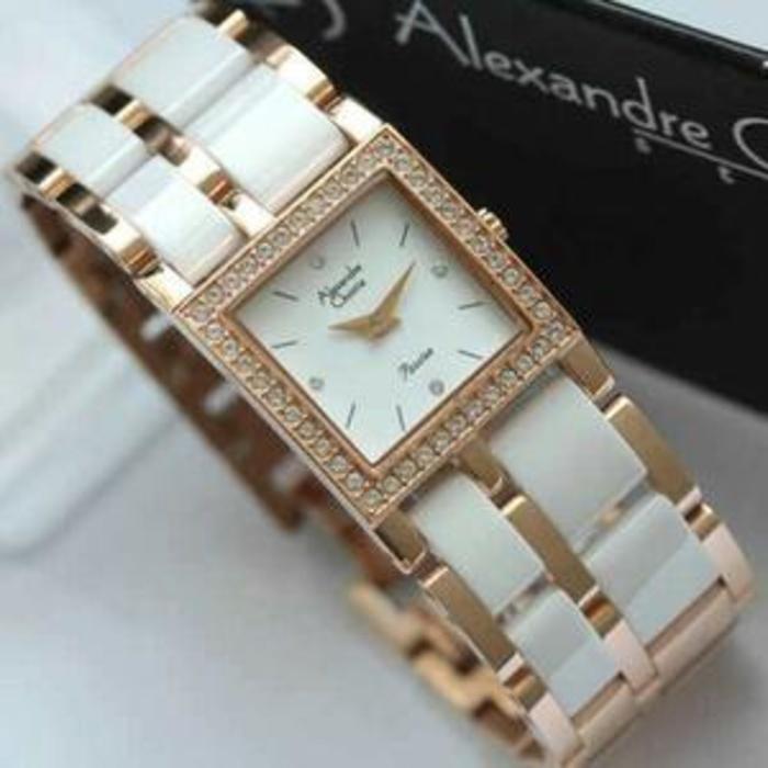 PROMO TERBATAS!!! JAM TANGAN WANITA ALEXANDRE CHRISTIE FASHION AC 2314LH ROSEGOLD Terbaru Murah