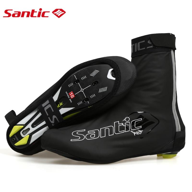 Santic Waterproof Men Cycling Shoes Covers Windproof Reflective Shoe