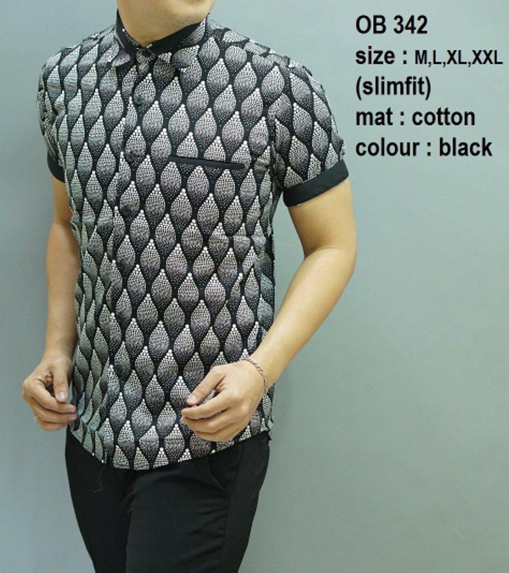 Kemeja Batik Slimfit OB257. ( fashion pria batik slimfit reguler jas dasi hem blazer jaket sweater kaos oblong tshirt polo celana jeans couple pakaian muslim gamis dress blouse baju koko) di lapak New Trendy newtrendy