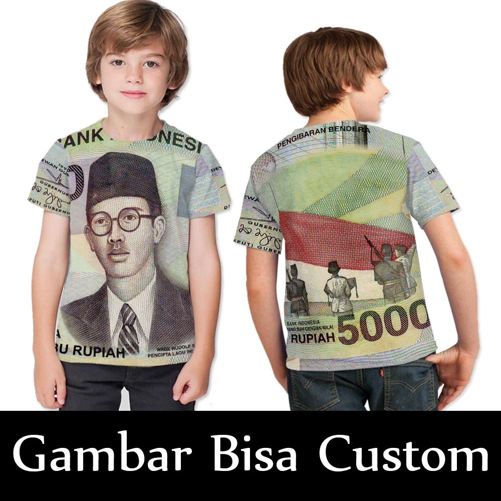 Kaos_Tshirt Lima Puluh Ribu Rupiah Jadul Sublimation Untuk Anak CEWE/COWO Gokil