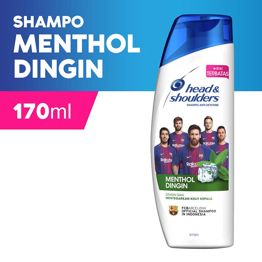 Head & Shoulders Shampoo Menthol Dingin Anti-Ketombe 170ml (Edisi Terbatas FCB Barcelona)