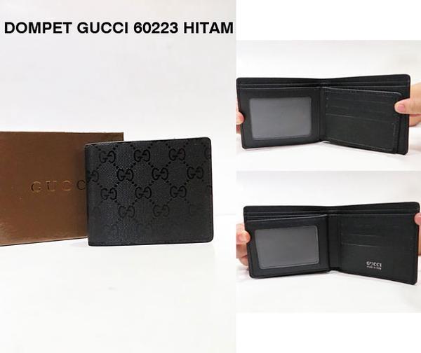 DOMPET GUCCI 60223 HITAM ORIGINAL / Dompet Pendek / DOMPET Kulit Murah/ DOMPET Kece IMPORT TERBAIK / DOMPET KULIT