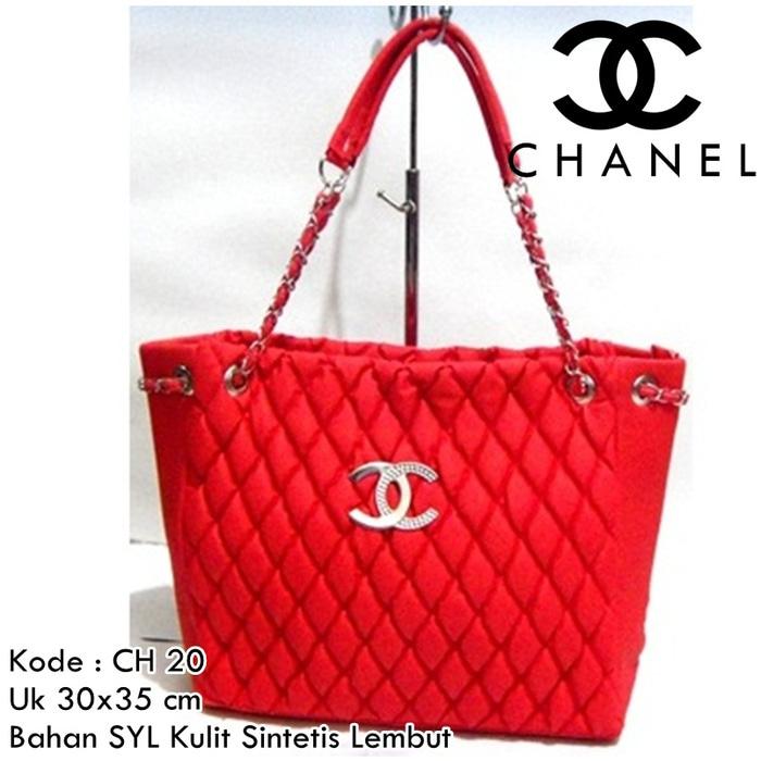 TAS WANITA MURAH CHANEL CH 20 MERAH - SwbZwy